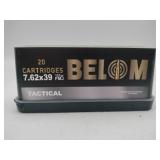 BELOM 7.62x39 Tactical 123 gr FMJ 20 rounds