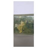 Framed Victorian lady print 16x12in