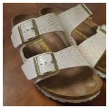 Womens size 8 birkenstock sandals. Holographic