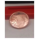 1 Ounce Of .999 Fine Copper RoundDrop Bear