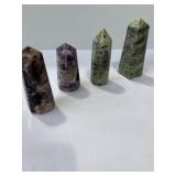 polished Amethyst tower crystal and polished