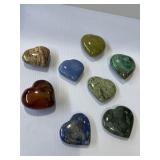 Mixed Polished Stone, Crystal, & Gemstone Hearts