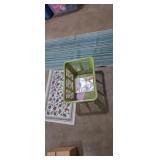 Laundry basket and entry rugs