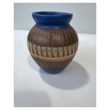 handmade Southwestern-style art pottery vase