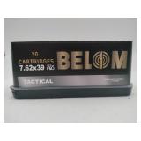 BELOM 7.62x39 Tactical 123 gr FMJ 20 rounds
