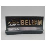 BELOM 7.62x39 Tactical 123 gr FMJ 20 rounds