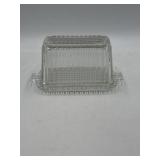 Anchor Hocking ribbed tab handle glass butter