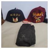 Shiner hats and cloth bag