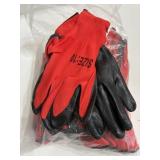 12 prs Nitrile coated gloves size XL