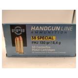 Handgun line .38 special FMJ 130 grain 50 rounds
