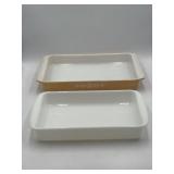 933 Pyrex Butterfly Gold rectangular baking dish