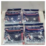4 Olympic 3 ft x 5ft American flags new