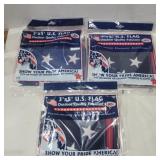 3 Olympic 3 ft x 5ft American flags new