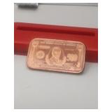 1 Ounce .999 Fine Copper Bar $500 Dollar Bill