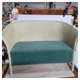 Child wicker bench 27.5in across 17in tall 16on