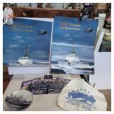 Coastguard posters, uss dickman canvas bag, ship