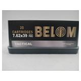 BELOM 7.62x39 Tactical 123 gr FMJ 20 rounds