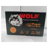Wolf power rifle slug 12 gauge 5 shells