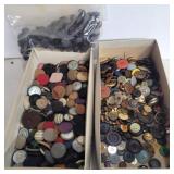 2 shoeboxes of buttons