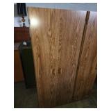 Wooden bookcase cabinet 24x12x60in