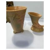 Weller Pottery footed vase And cornucopia vase