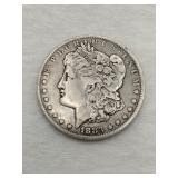1883 silver Morgan dollar