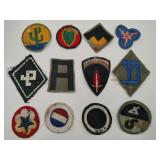 12 mixed vintage patches