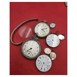 Westclox, Waltham, Bulova and mor watch parts