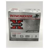Winchester super X 12 gauge 8 shot  25 shells