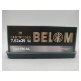 BELOM 7.62x39 Tactical 123 gr FMJ 20 rounds