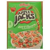 3 full size boxes of apple jacks cereal