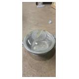 Aluminum guardian ware dish with glass lid