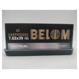 BELOM 7.62x39 Tactical 123 gr FMJ 20 rounds