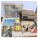 Books and newspaper