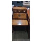 2 tier side table with storage and 1 drawer