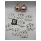 Vintage painted & 1971 white porcelain Haviland