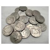 20 Kennedy half dollars mixed years