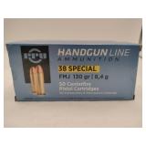 Handgun line .38 special FMJ 130 grain 50 rounds