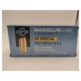 Handgun line .38 special FMJ 130 grain 50 rounds
