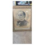 25th president William McKinley,  framed p