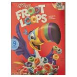 3 full size boxes of froot loops cereal