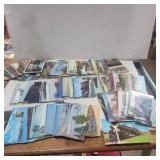 Assorted old train postcards