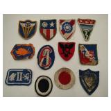 12 mixed vintage patches