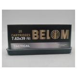 BELOM 7.62x39 Tactical 123 gr FMJ 20 rounds