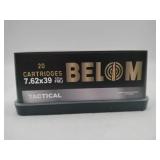 BELOM 7.62x39 Tactical 123 gr FMJ 20 rounds