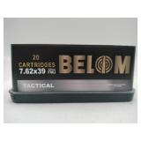 BELOM 7.62x39 Tactical 123 gr FMJ 20 rounds