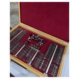 Marco optometry trial lens set featuring a wooden