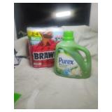 Brawny 2=4 Paper TowelsPurex Laundry Soap Dye
