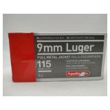Aguila 9 mm Luger FMJ 115 grain 50 cartridges