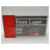 Aguila 9 mm Luger FMJ 115 grain 50 cartridges